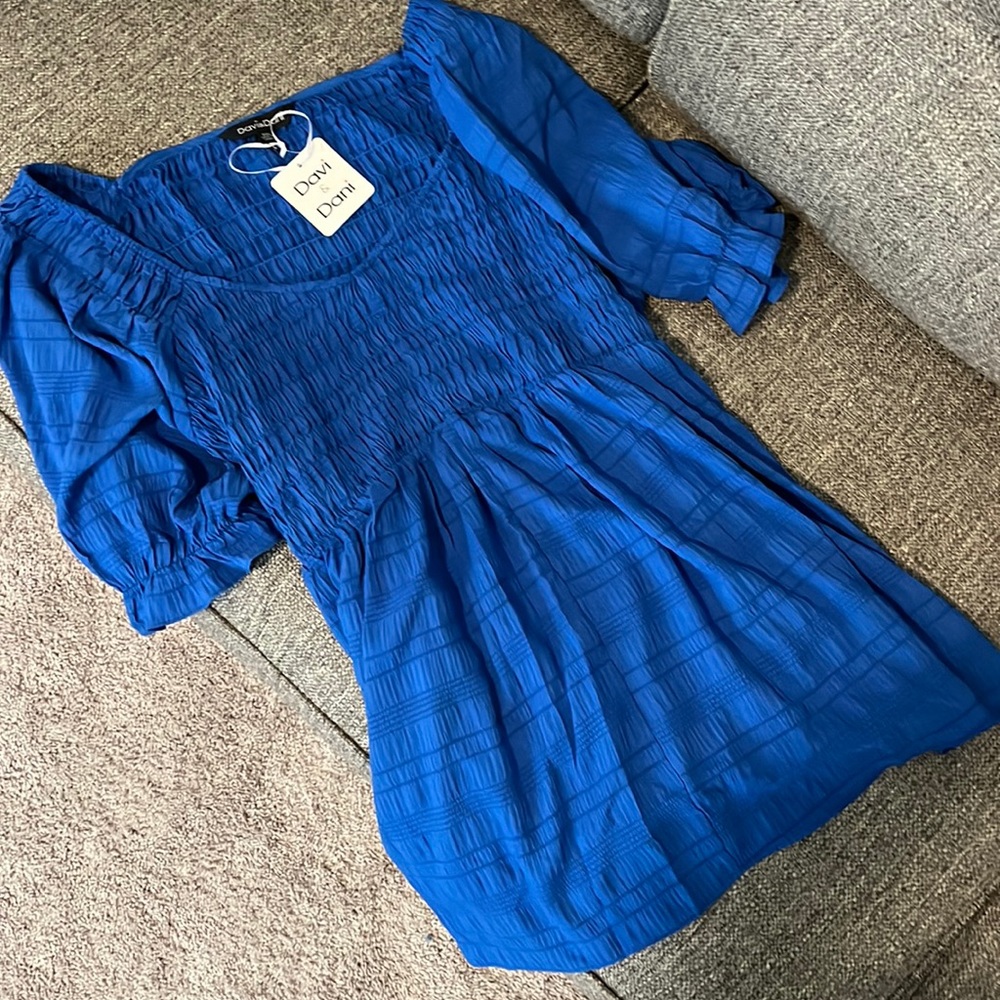 Blue Babydoll Top